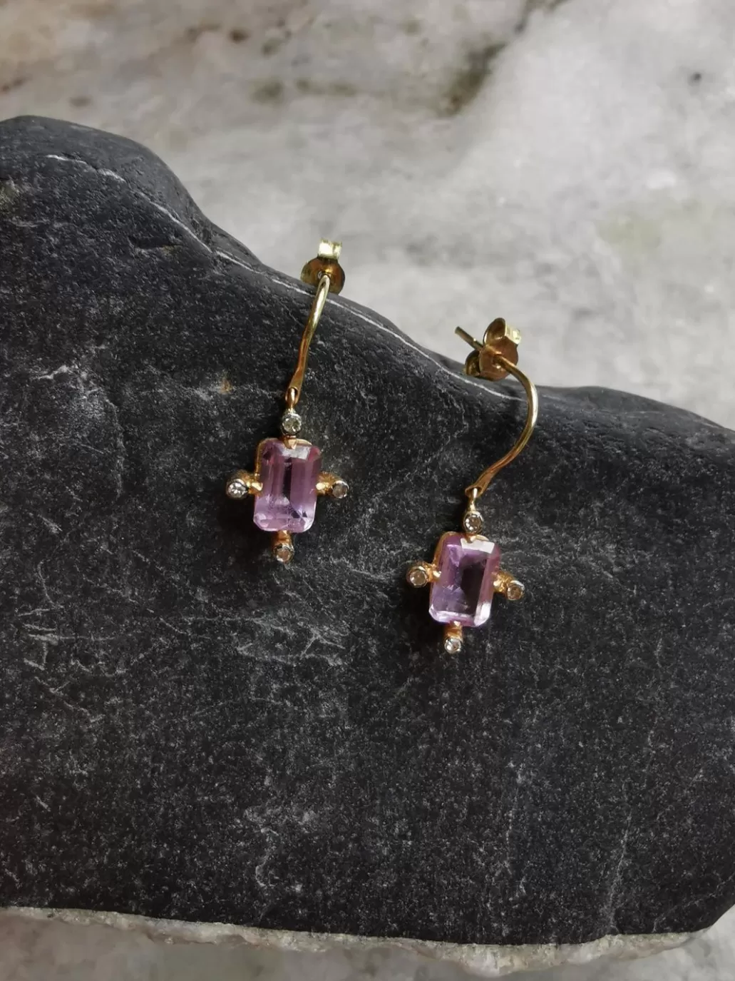 Online 5 OCTOBRE - Boucle D'Oreille Violet Earrings