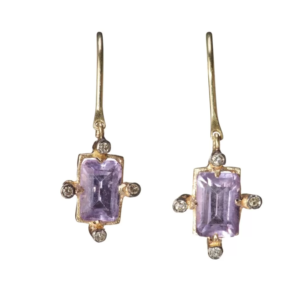 Online 5 OCTOBRE - Boucle D'Oreille Violet Earrings