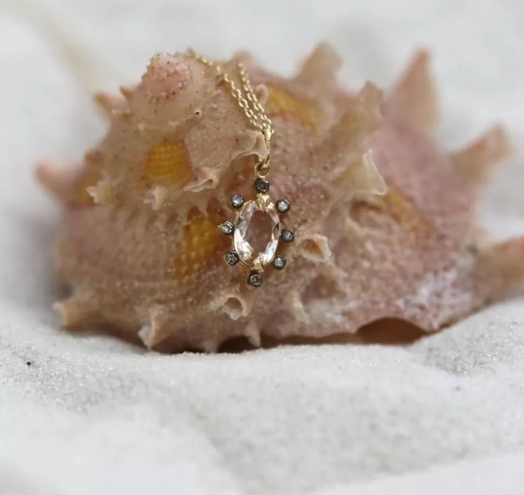 Hot 5 OCTOBRE - Flora Morga Necklace - Morganite