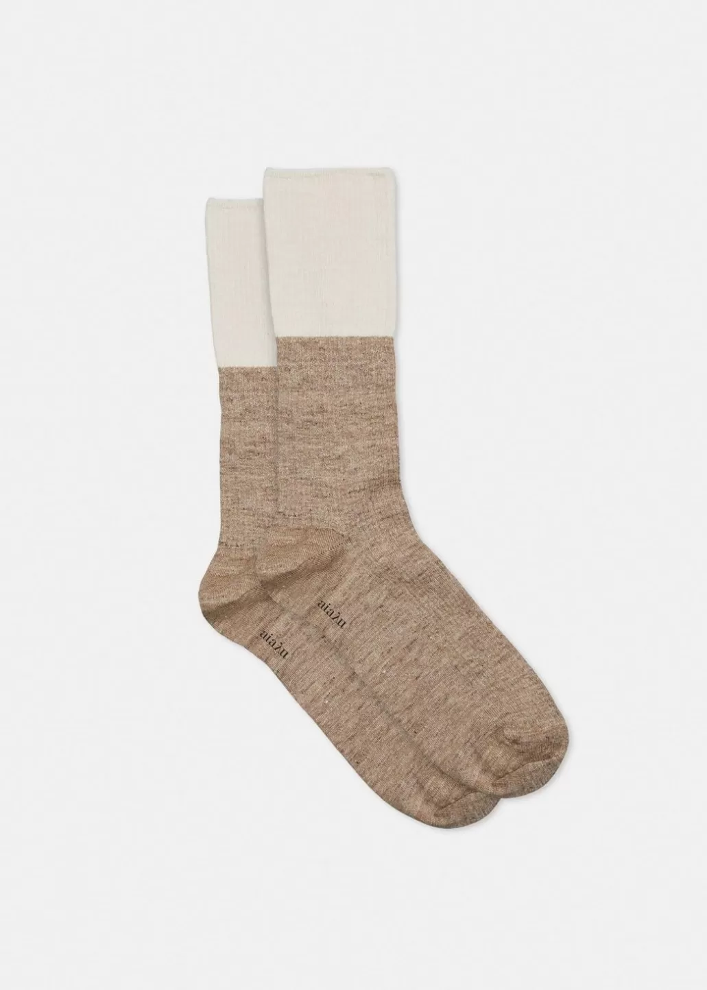 Online AIAYU - Linen Rib Socks - Mix Linen