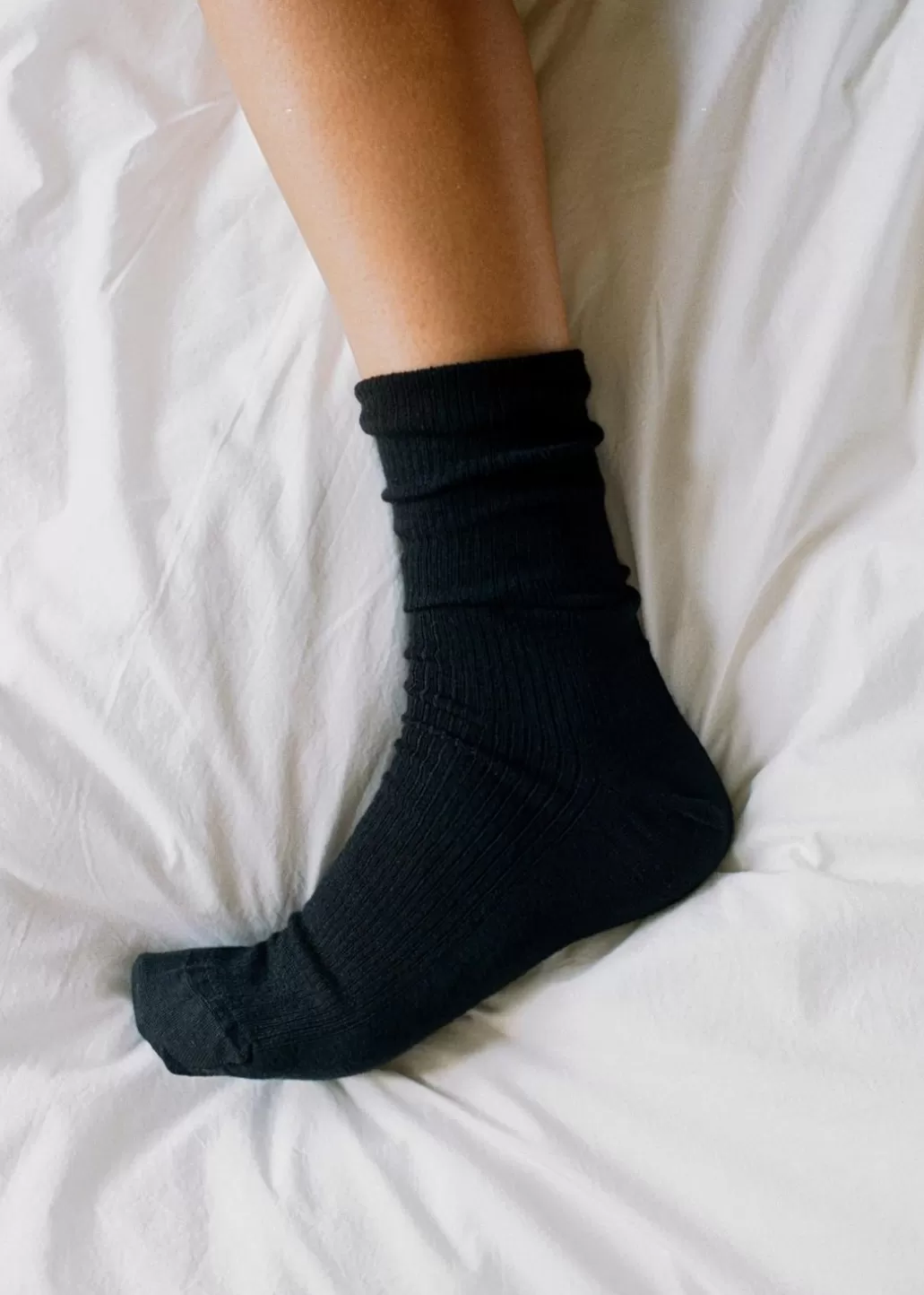 Discount AIAYU - Wool Rib Socks - Black