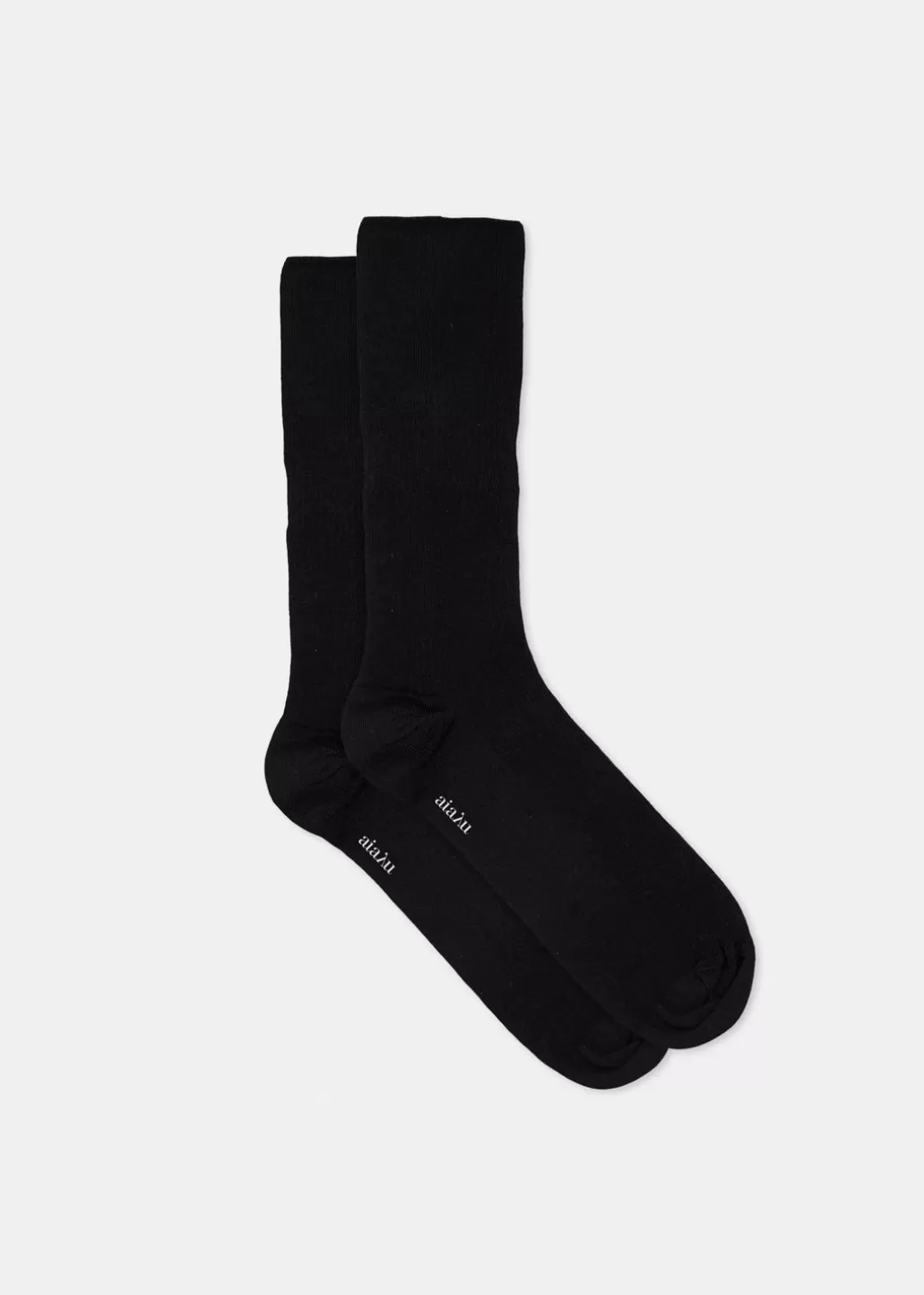 Discount AIAYU - Wool Rib Socks - Black