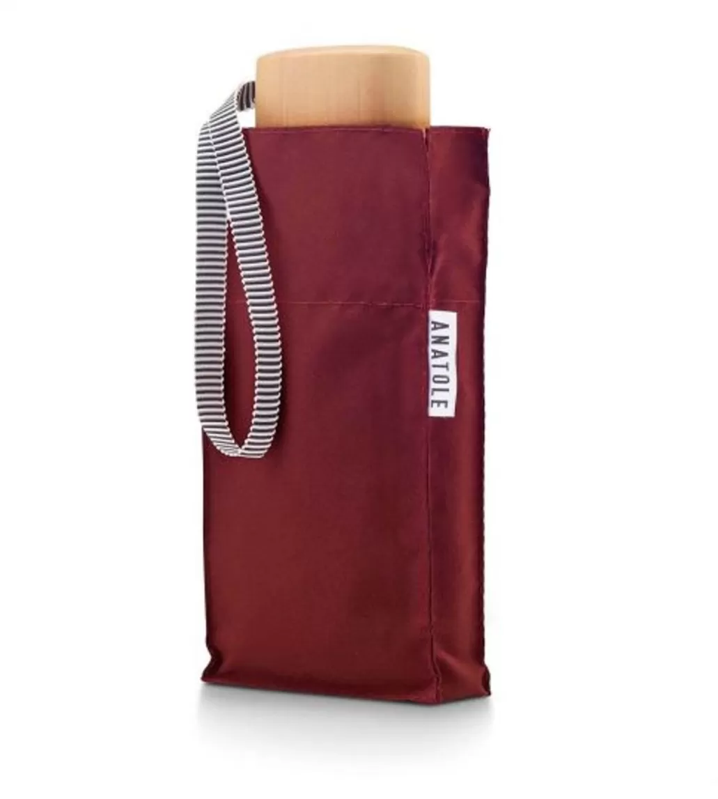 Hot ANATOLE - Burgundy Folding Compact Umbrella - Germain