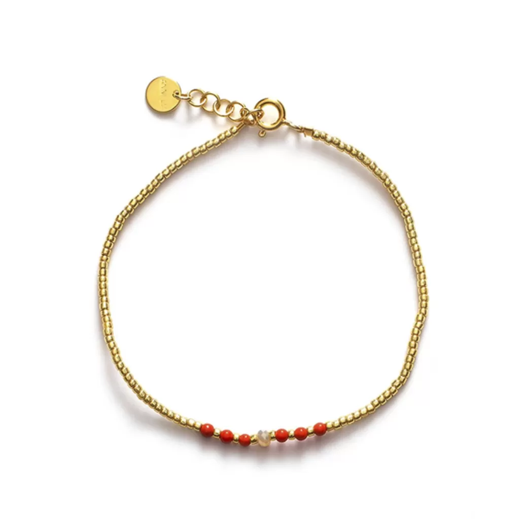 Cheap ANNI LU - Bead & Gem Bracelet - Corail