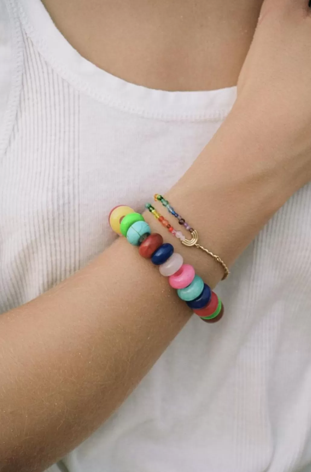 Shop ANNI LU - Double Rainbow Bracelet - Gold