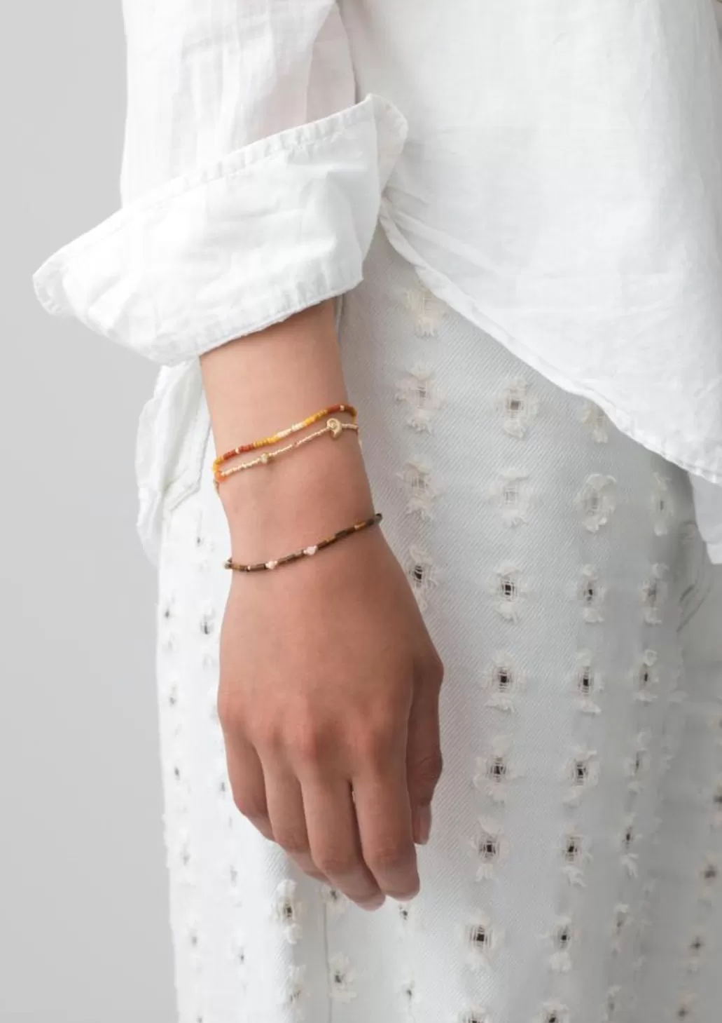 Shop ANNI LU - Tie Dye Bracelet - Golden Amber