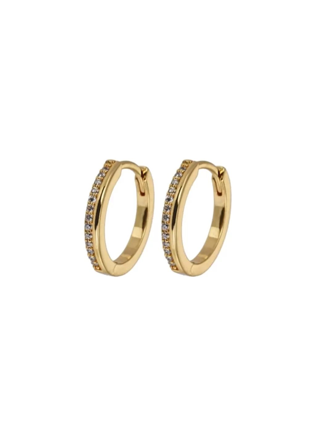 Best Emilia by Bon Dep - Medium Hoops Gold & White