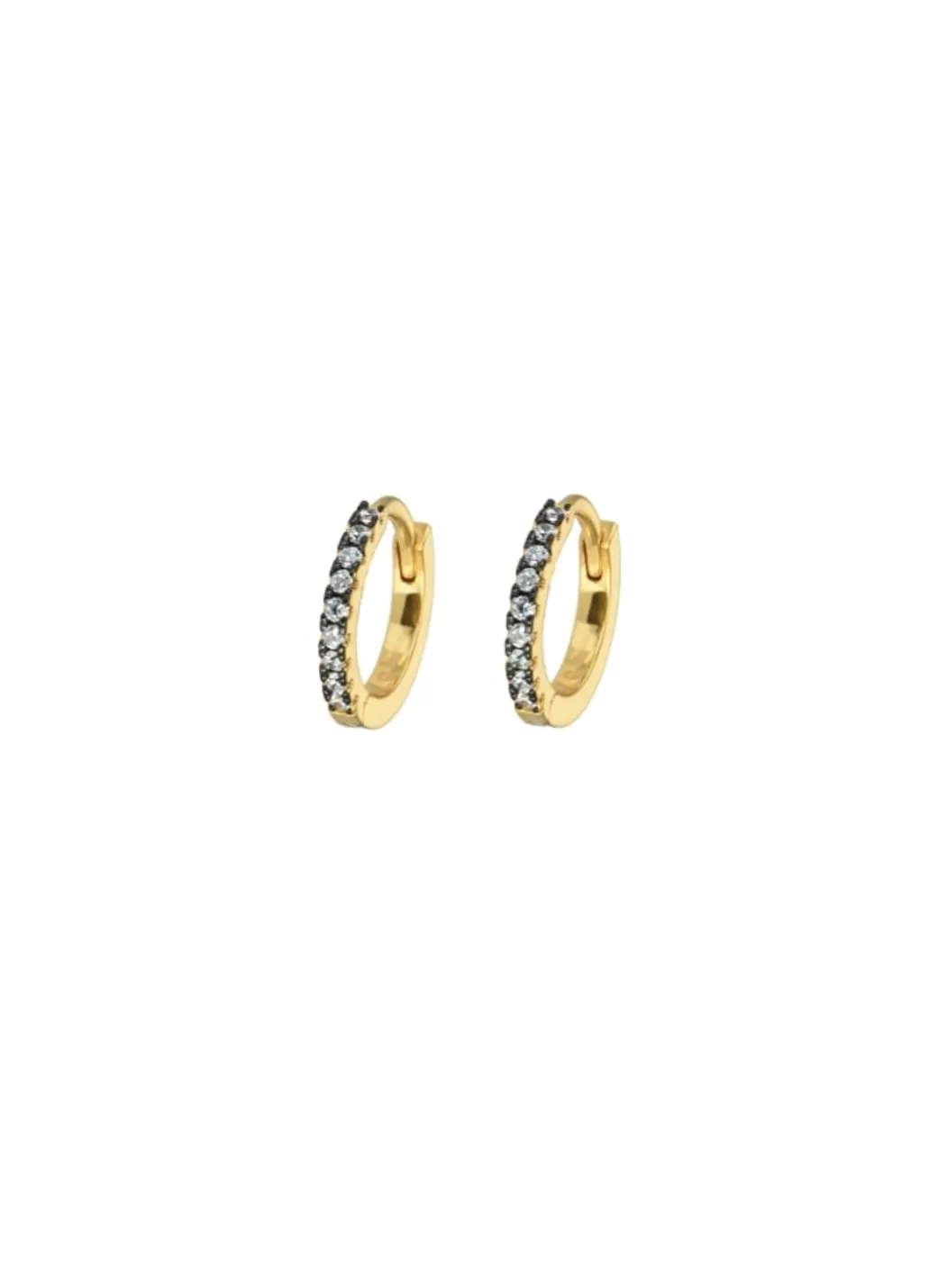 Sale Emilia by Bon Dep - Small Hoops Ink - White