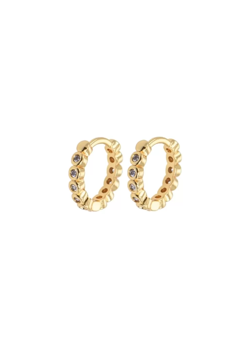 Store Emilia by Bon Dep - Small Stone Drop Hoops