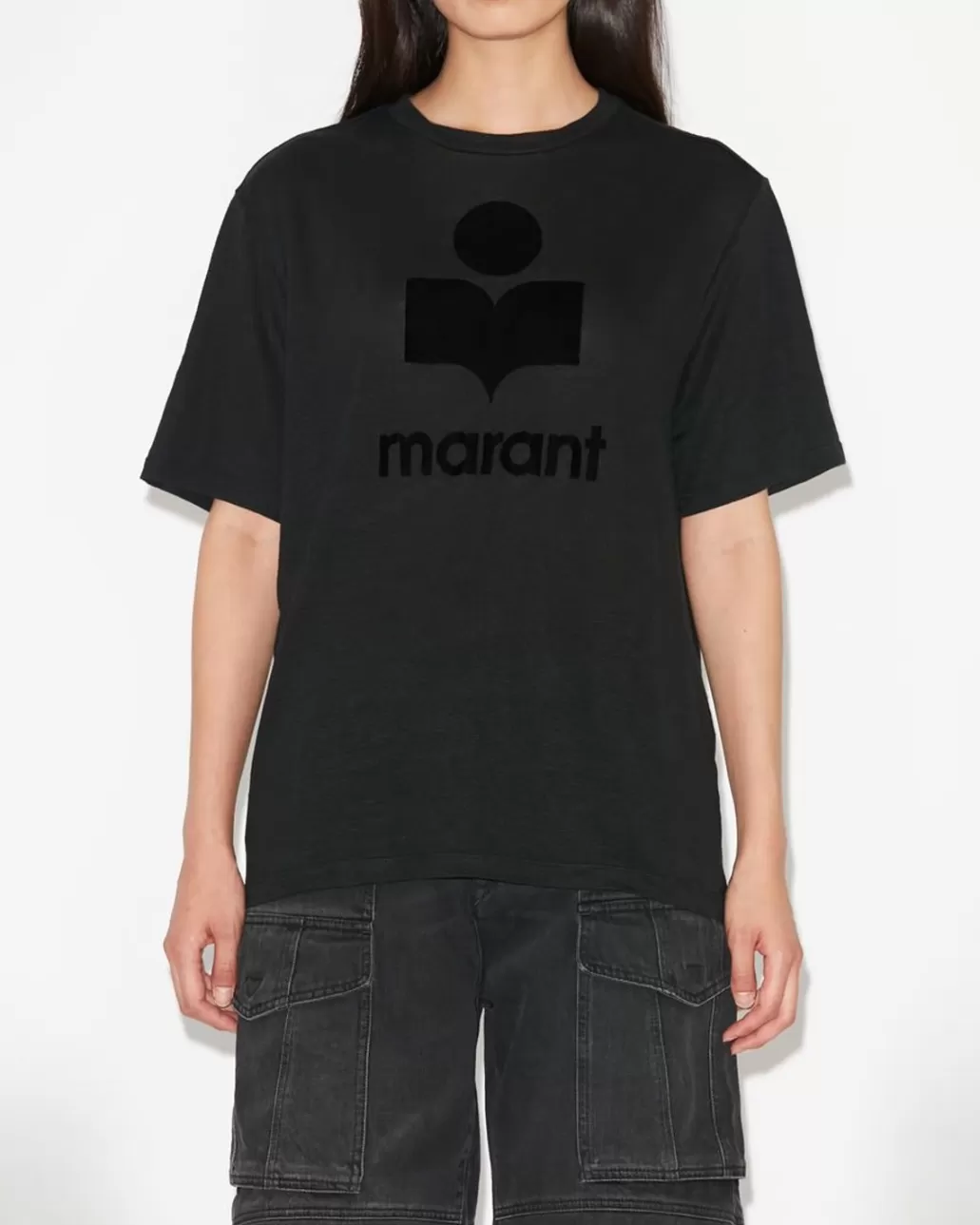 Cheap ISABEL MARANT ÈTOILE Isabel Marant Etoile - Zewel Linen Tee Shirt - Black