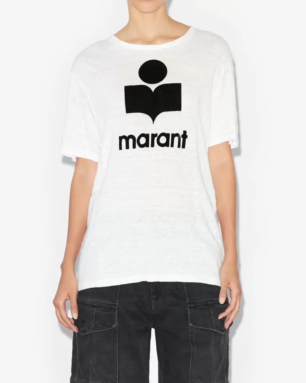 Clearance ISABEL MARANT ÈTOILE Isabel Marant Etoile - Zewel Linen Tee Shirt - White