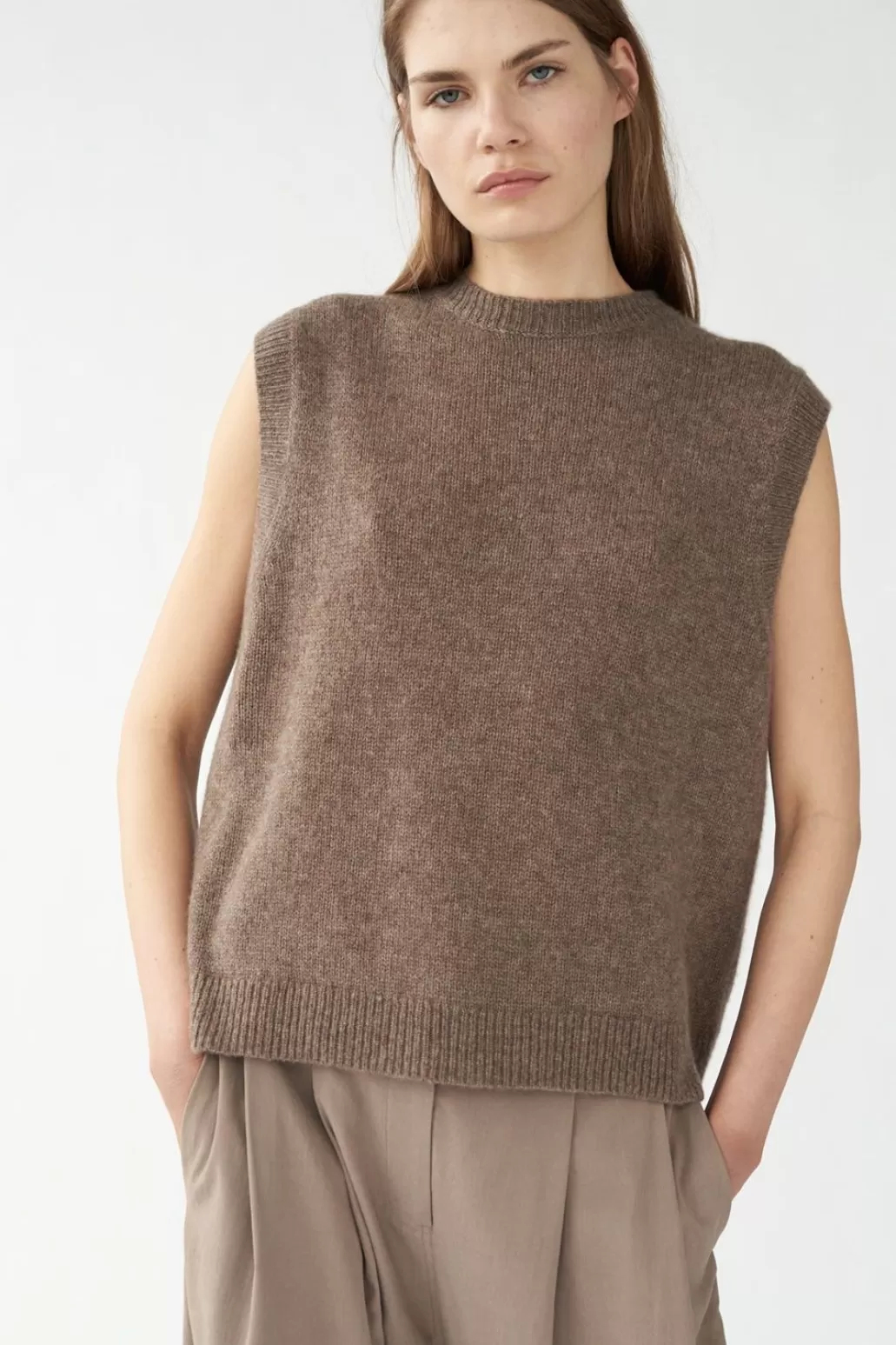 Shop KOKOON - Mae Knit Vest - Hazelnut