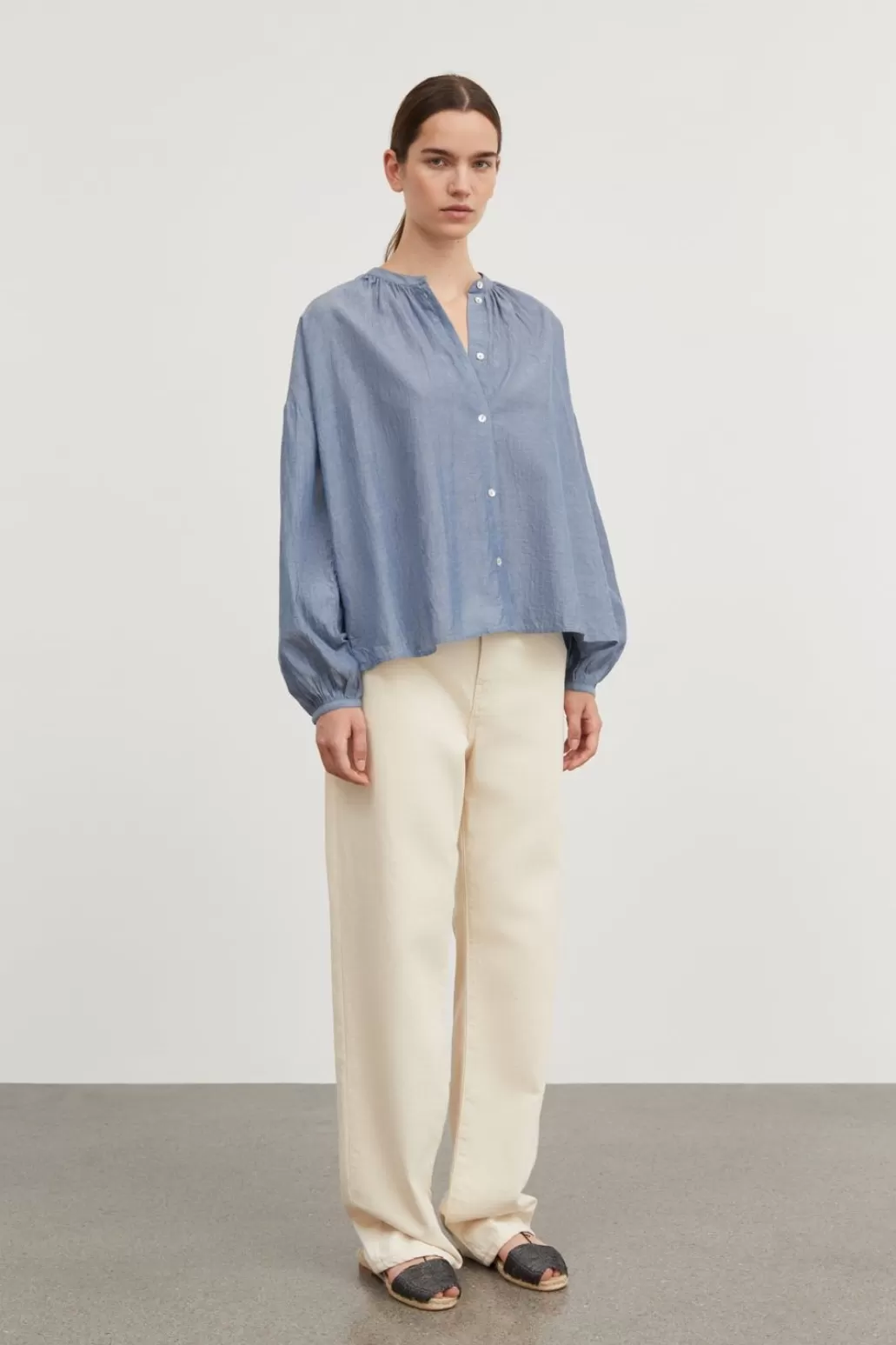 Shop SKALL - Cilla Shirt - Blue Chambray