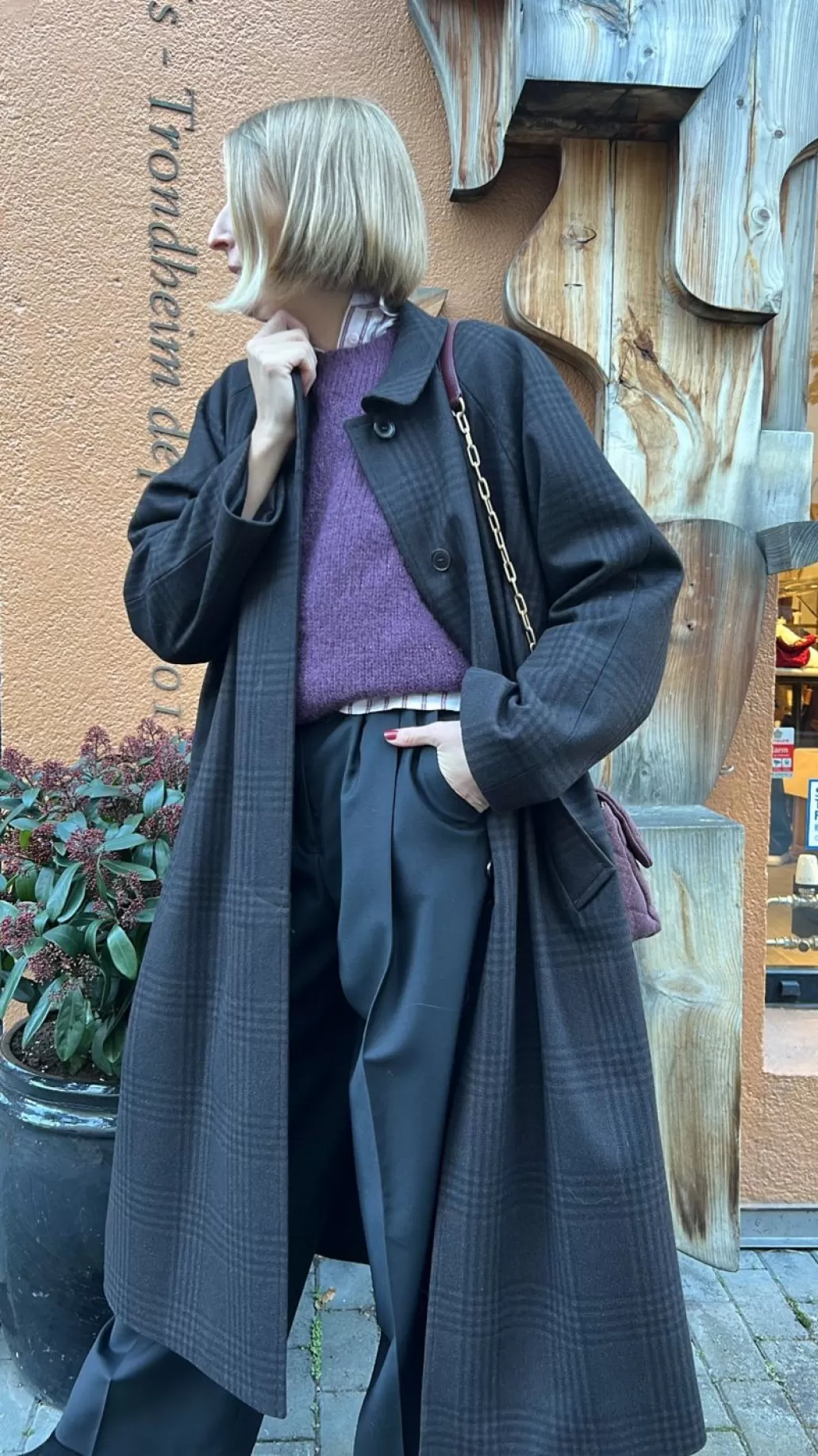 Best Sale SKALL - Mary Coat - BlackBrown Check