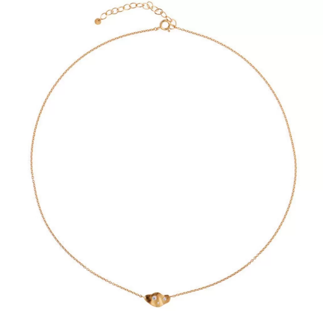 Store STINE A - Clear Sea Necklace WStones - Gold