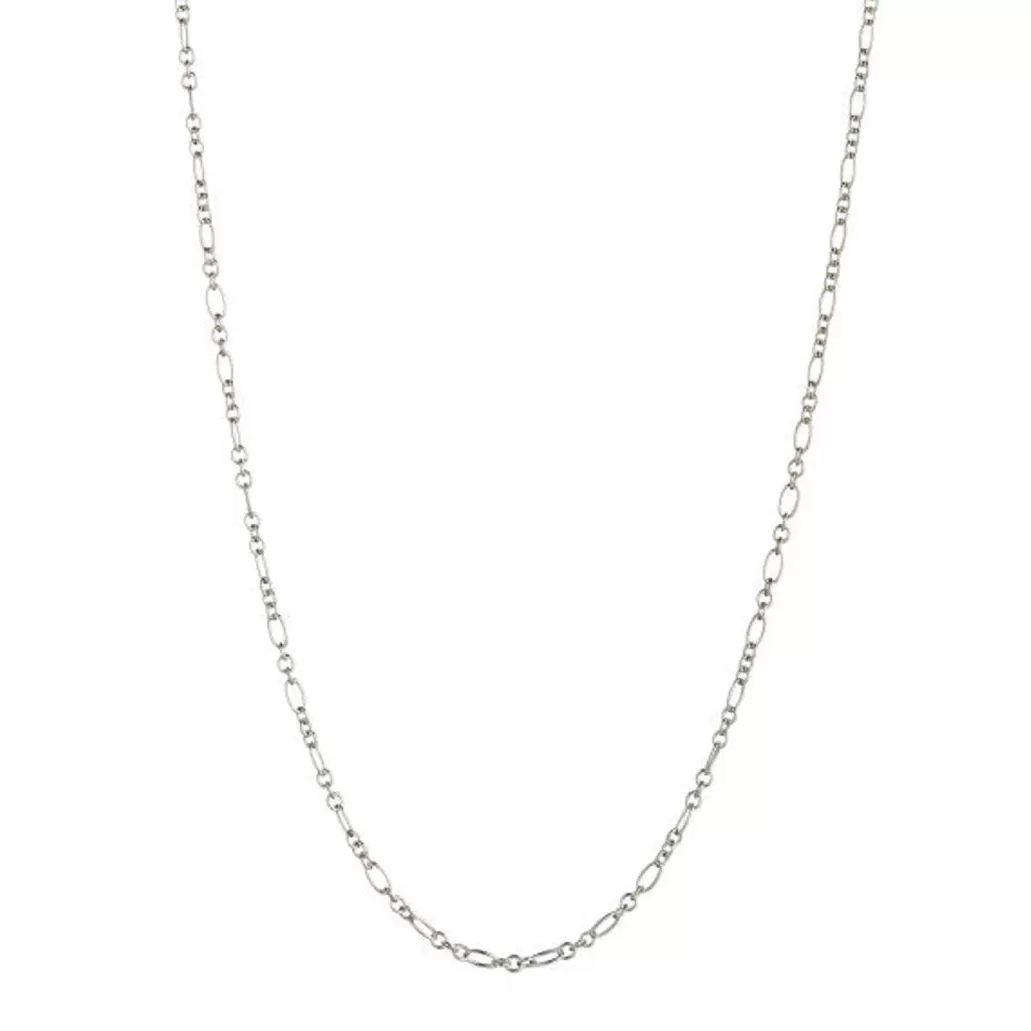 Best Sale STINE A - Long Pendant Chain - Figaro Round Silver