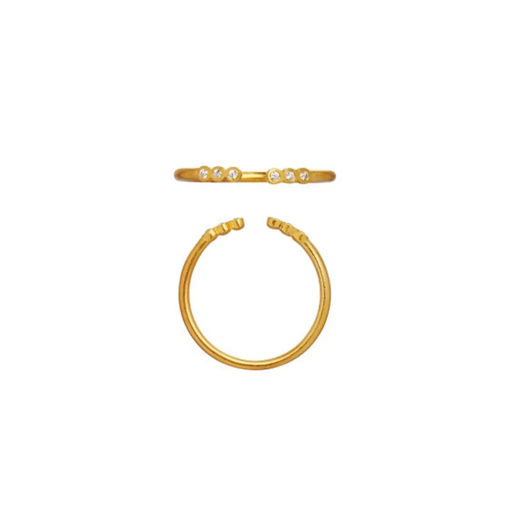 New STINE A - Open Six Dots Ring - Gold