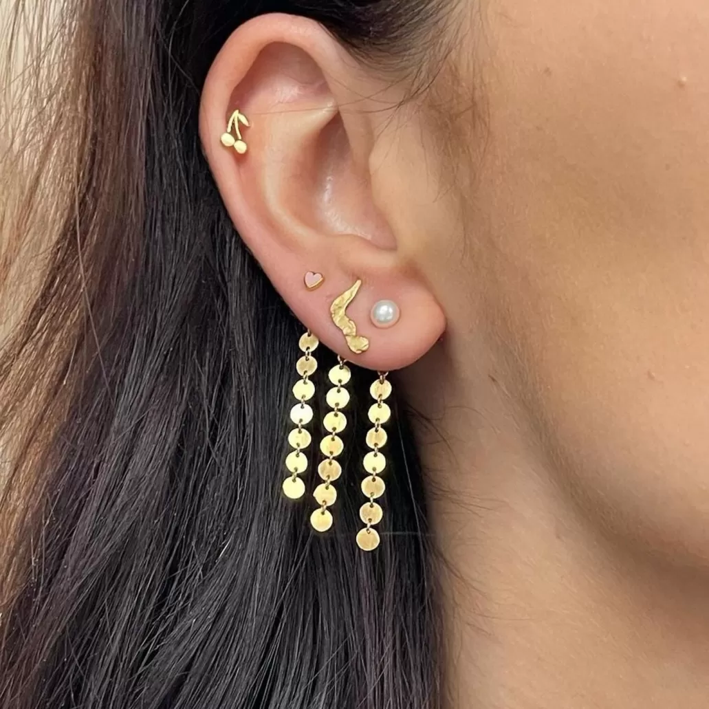 Shop STINE A - Petit Coins Behind Ear Earring - Gold