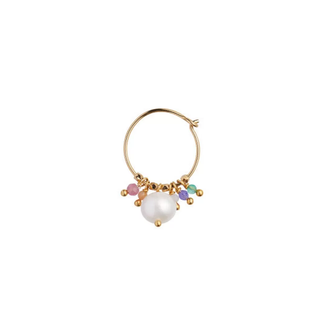 Flash Sale STINE A - Petit Hoop WPearl & Candy Stones