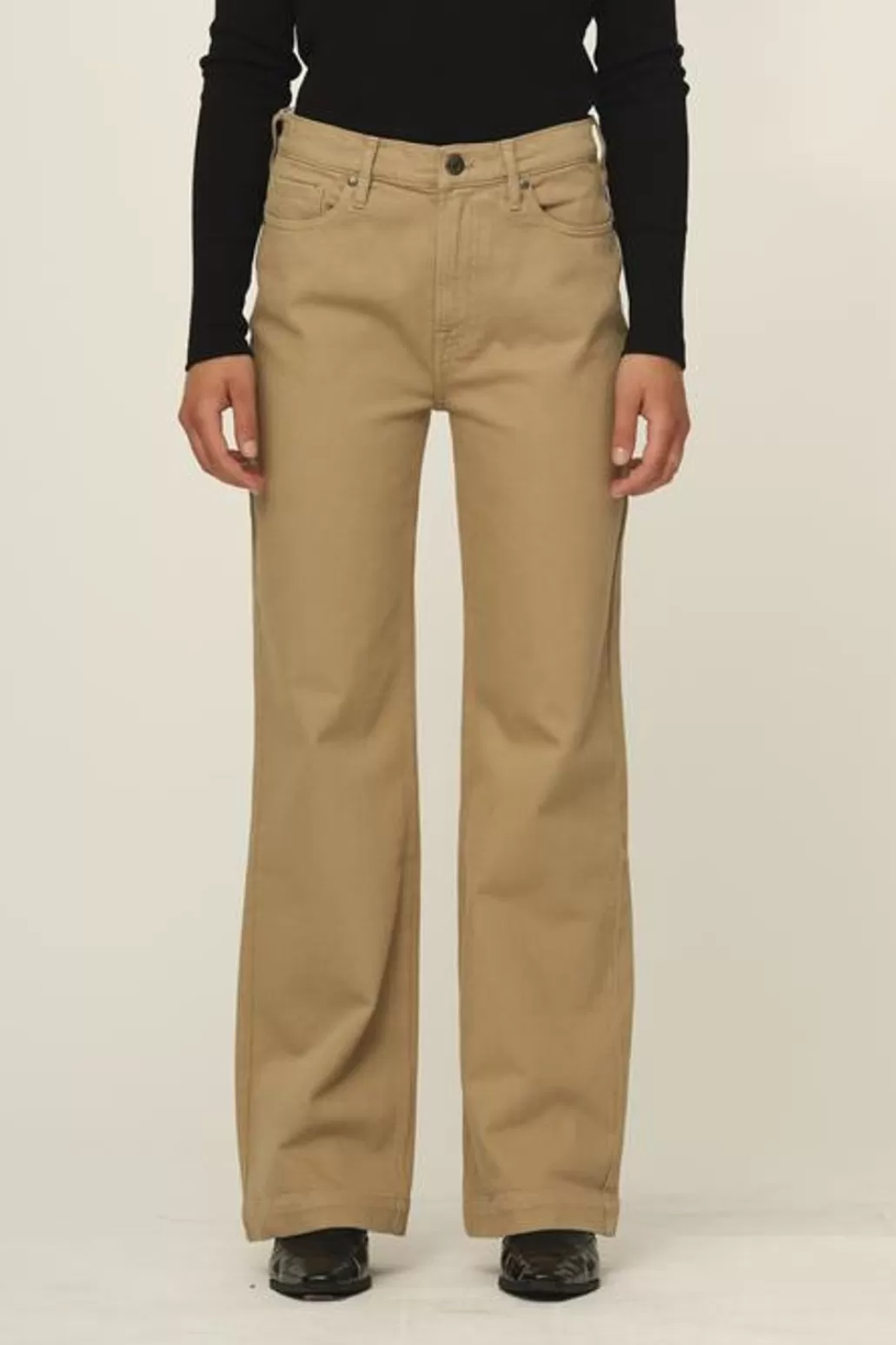 Outlet TOMORROW - Brown Straight Jeans - Khaki