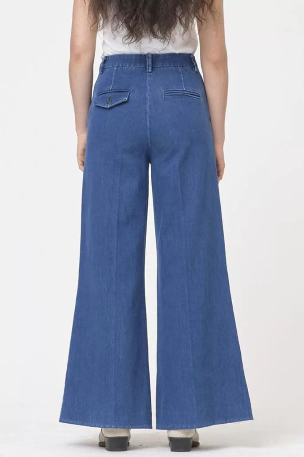 Best Sale TOMORROW - Ellen Wide Pant Wash Bilbao - Denim Blue