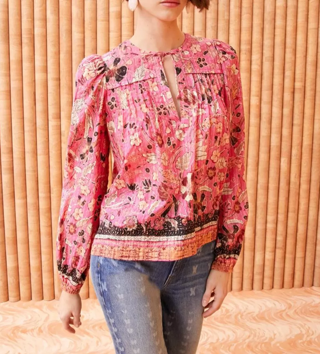 Flash Sale ULLA JOHNSON - Andi Blouse - Hollyhock