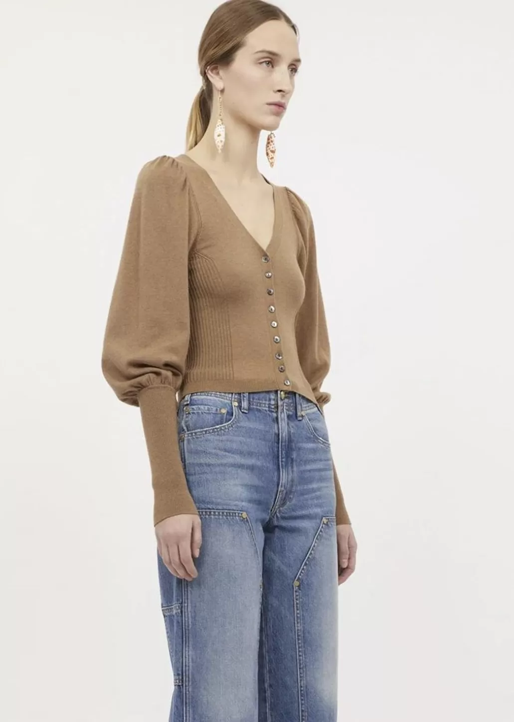 Fashion ULLA JOHNSON - Leslie Cardigan - Chestnut