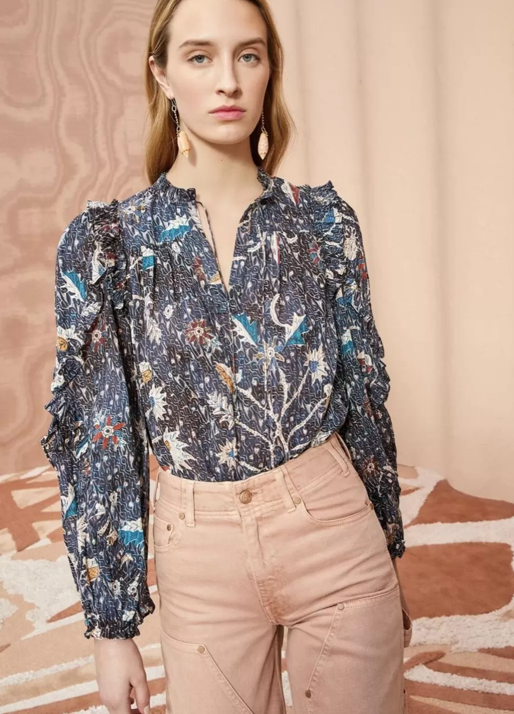 Online ULLA JOHNSON - Manet Blouse - Jet Jet