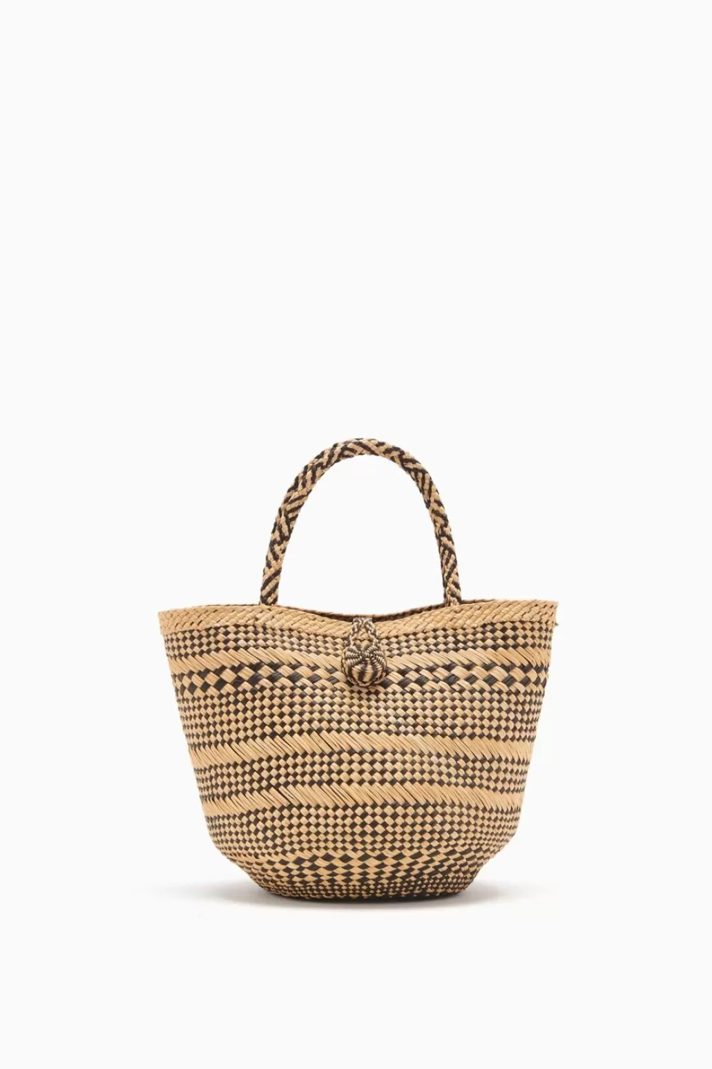 Sale ULLA JOHNSON - Marta Small Basket Tote - Chocolate Stripe