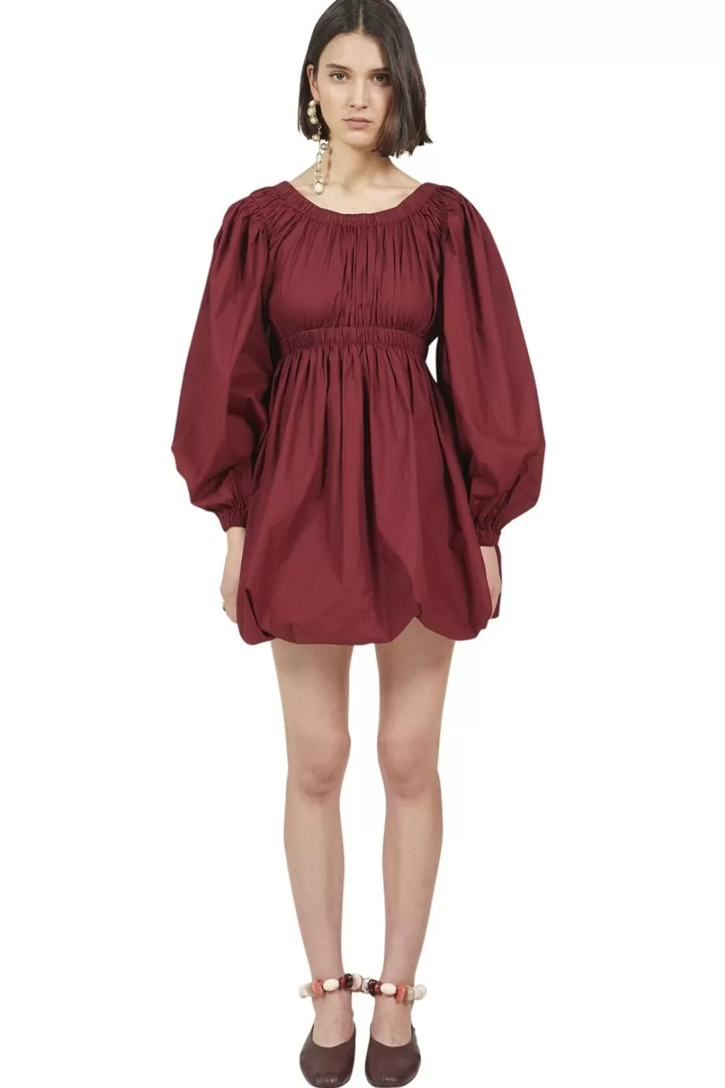 Store ULLA JOHNSON - Martine Dress - Bordeaux