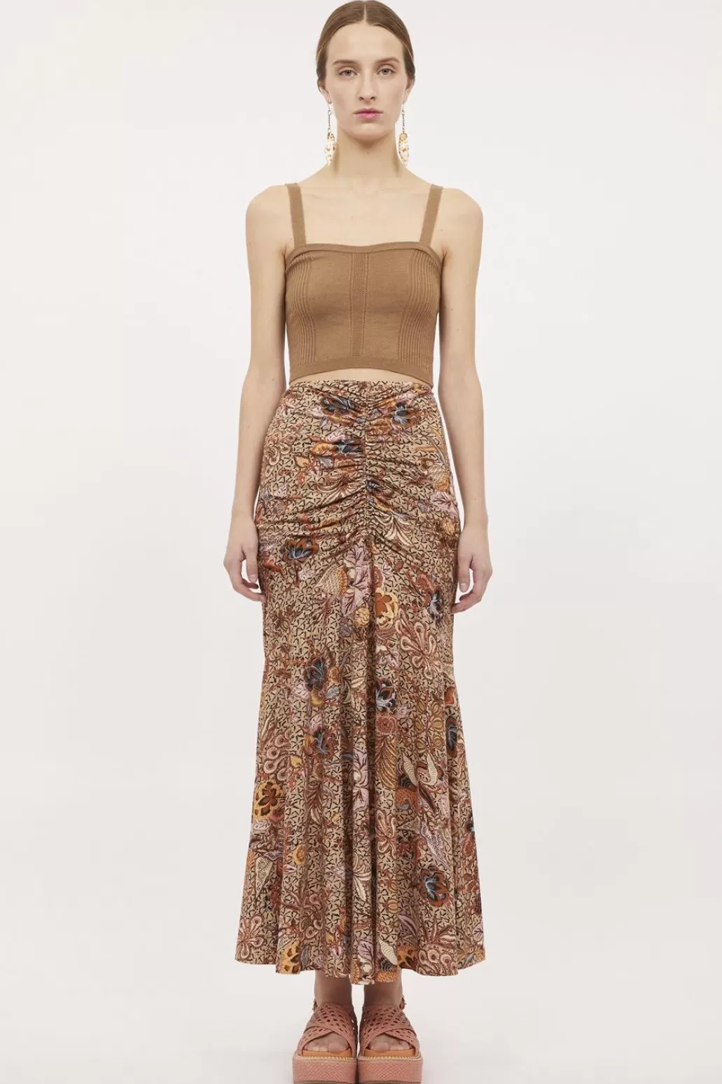 Cheap ULLA JOHNSON - Nadira Skirt - Wheat Flower