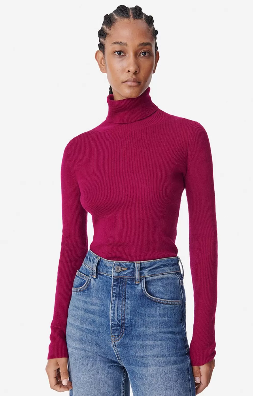 Shop VANESSA BRUNO - Brindille Turtleneck - Magenta