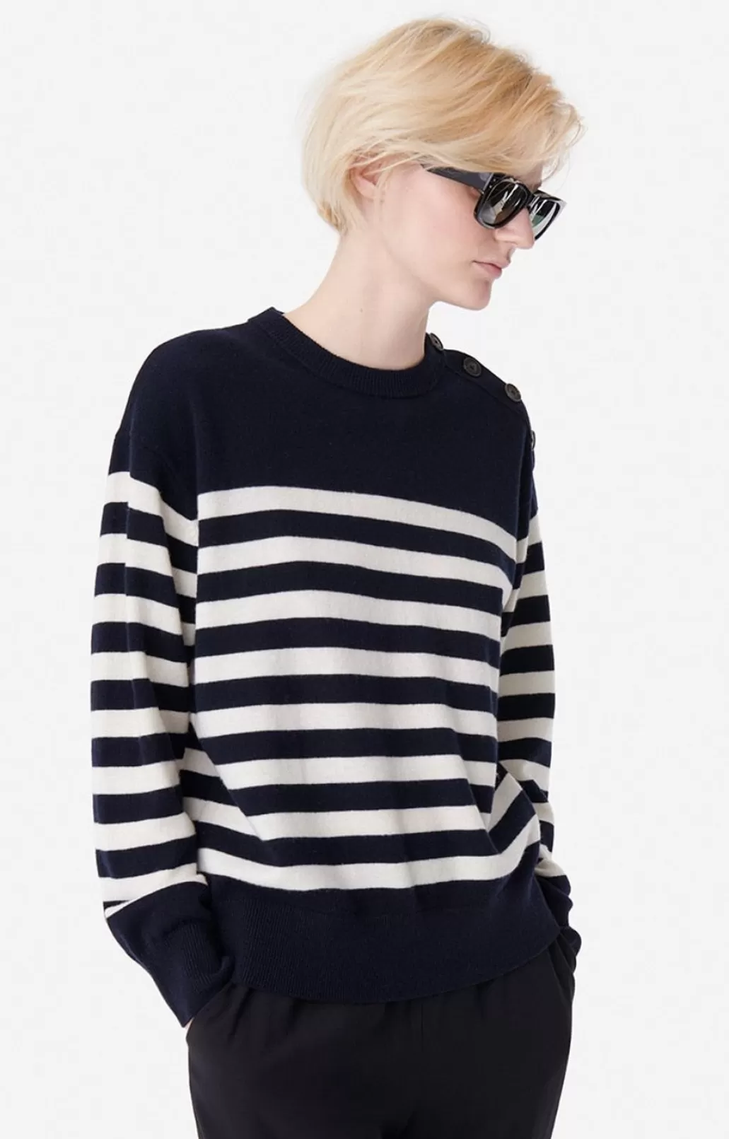 Clearance VANESSA BRUNO - Clarisse Pullover - MarineEcru