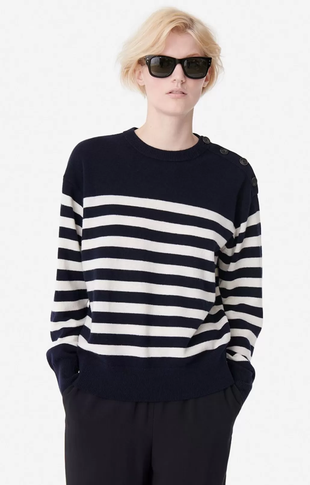 Clearance VANESSA BRUNO - Clarisse Pullover - MarineEcru