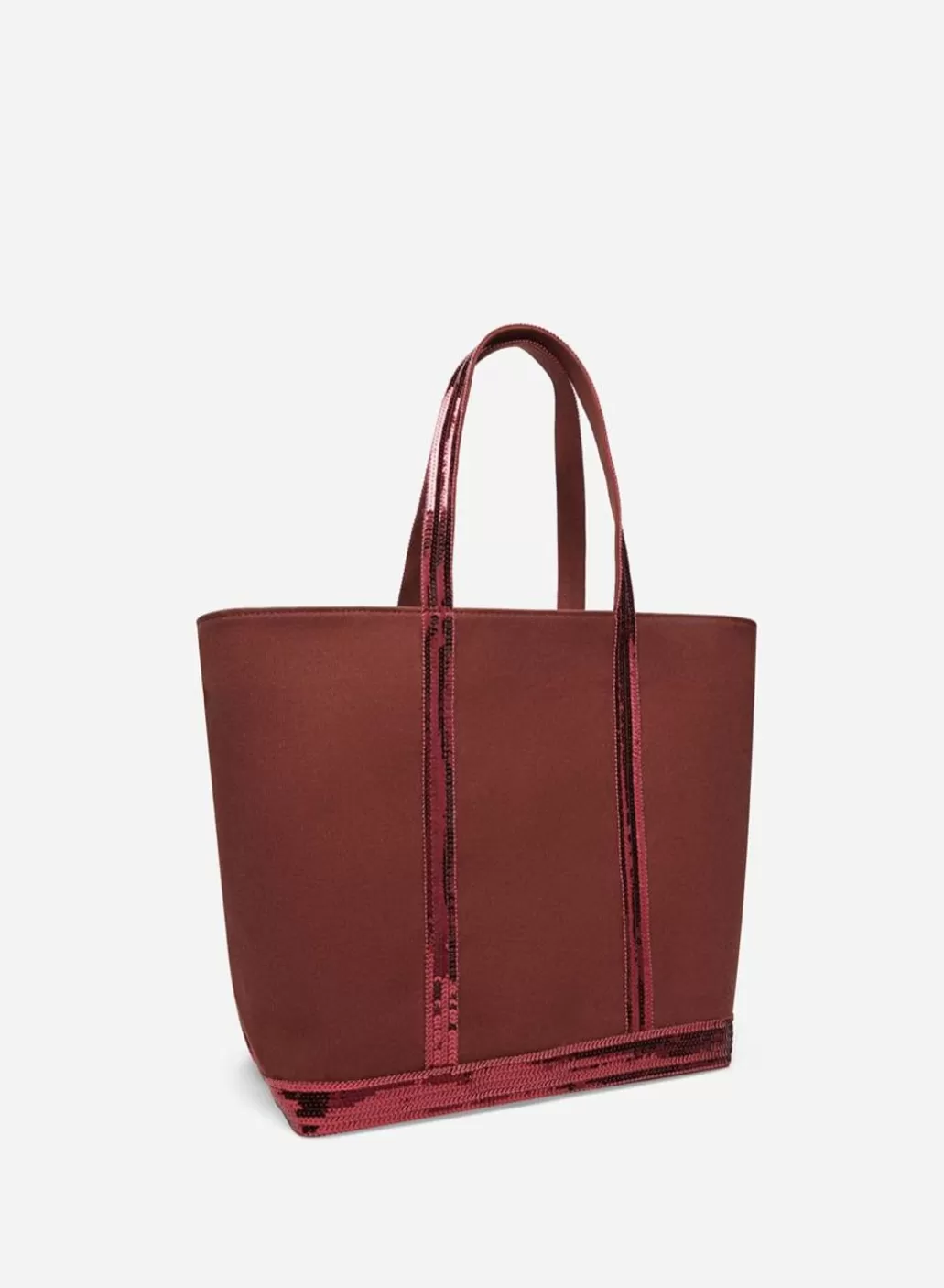 Shop VANESSA BRUNO - Linen Cabas Tote L - Armagnac