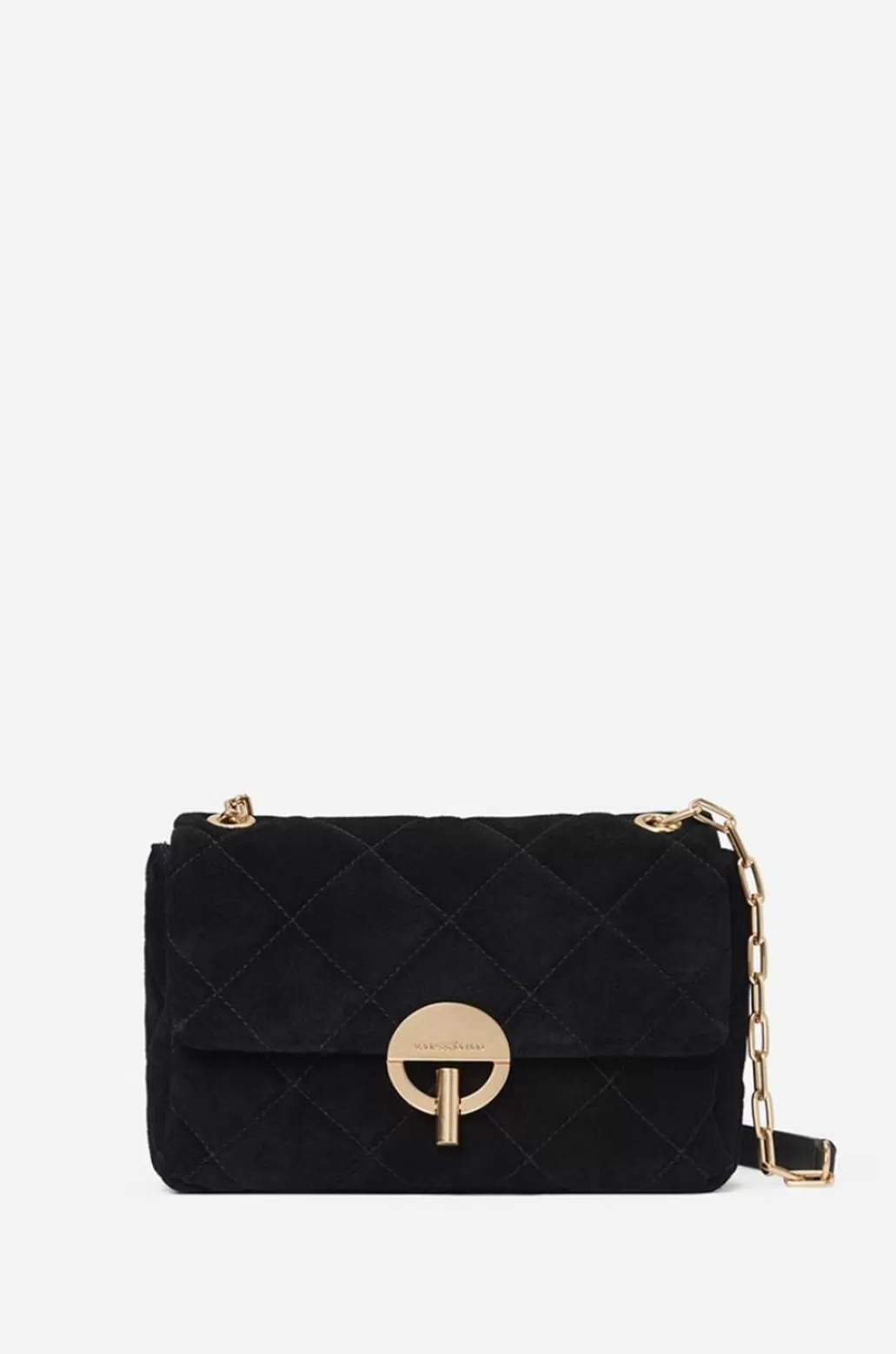 Clearance VANESSA BRUNO - Moon Bag Suede - Noir