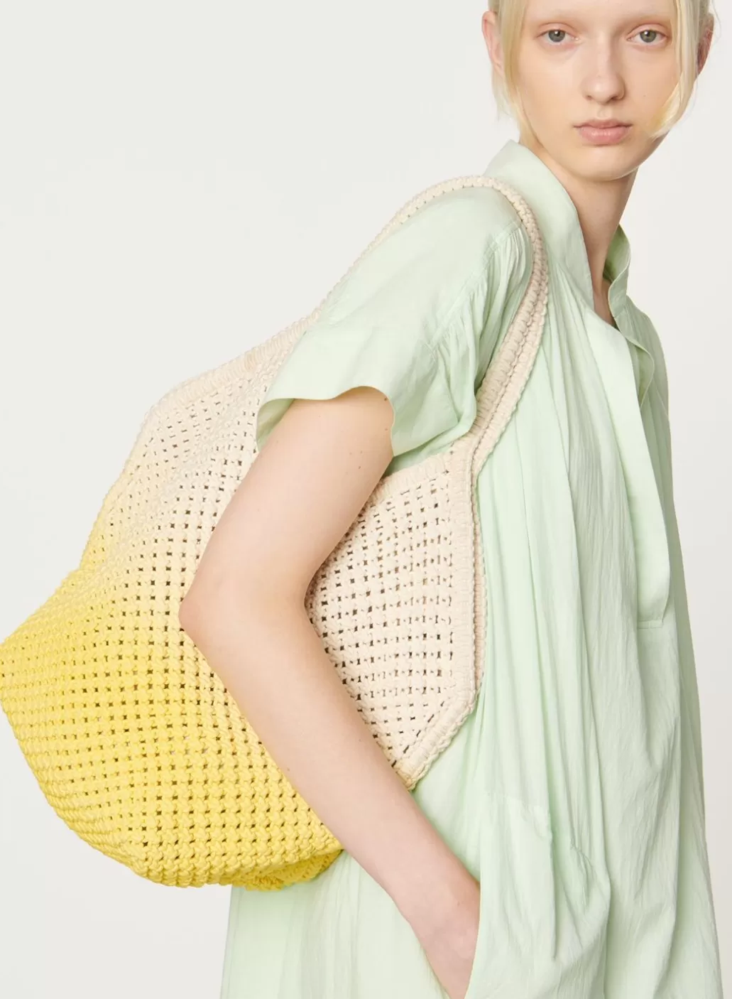 Outlet VANESSA BRUNO - Panier - BlancJaune Fluo