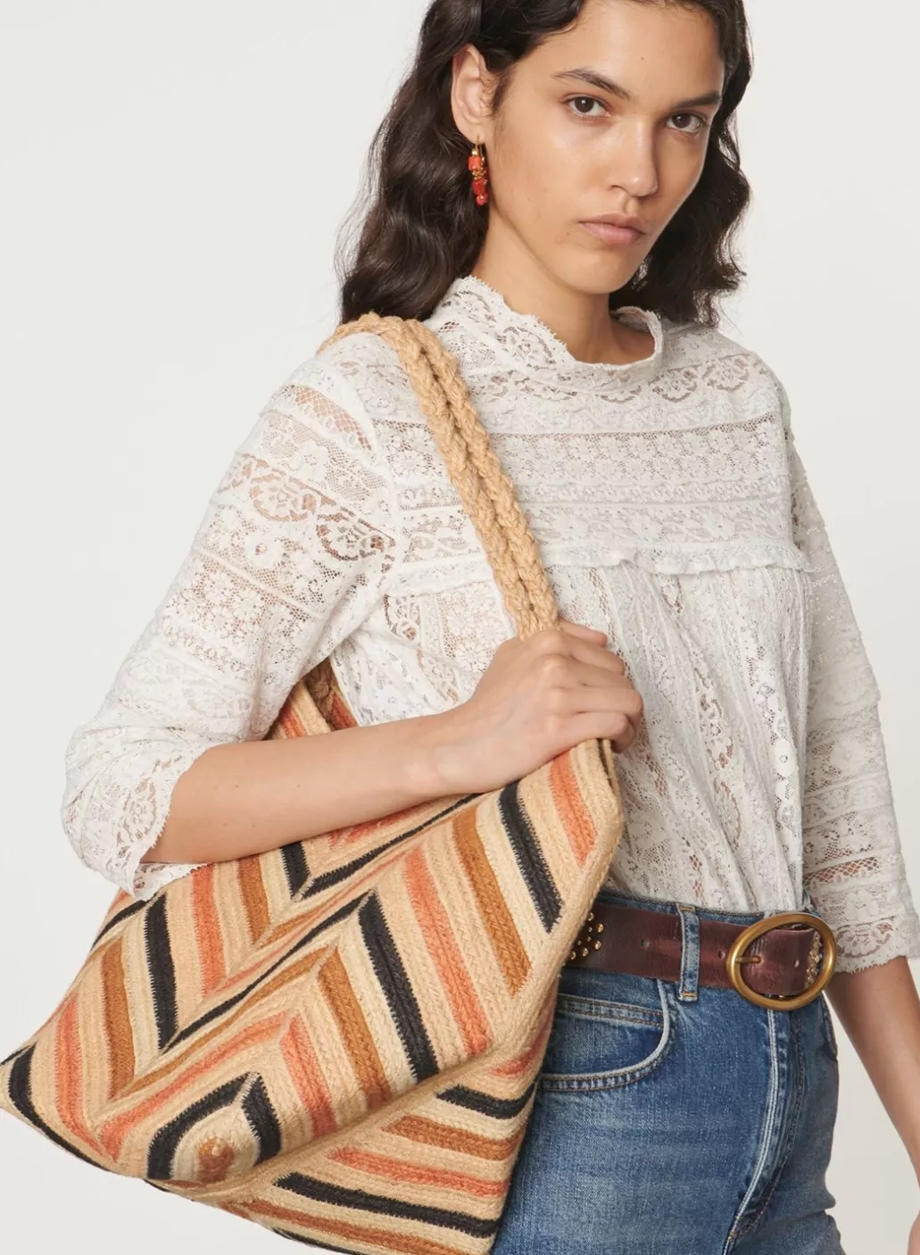 Store VANESSA BRUNO - Panier - MulticoRose