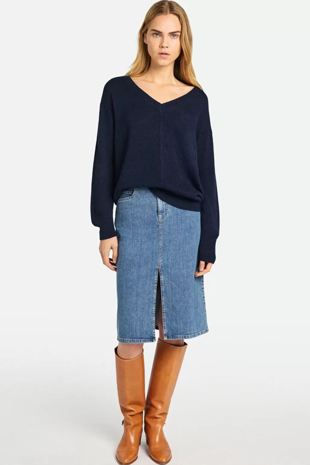 Outlet VANESSA BRUNO - Shana Skirt - Indigo Clair