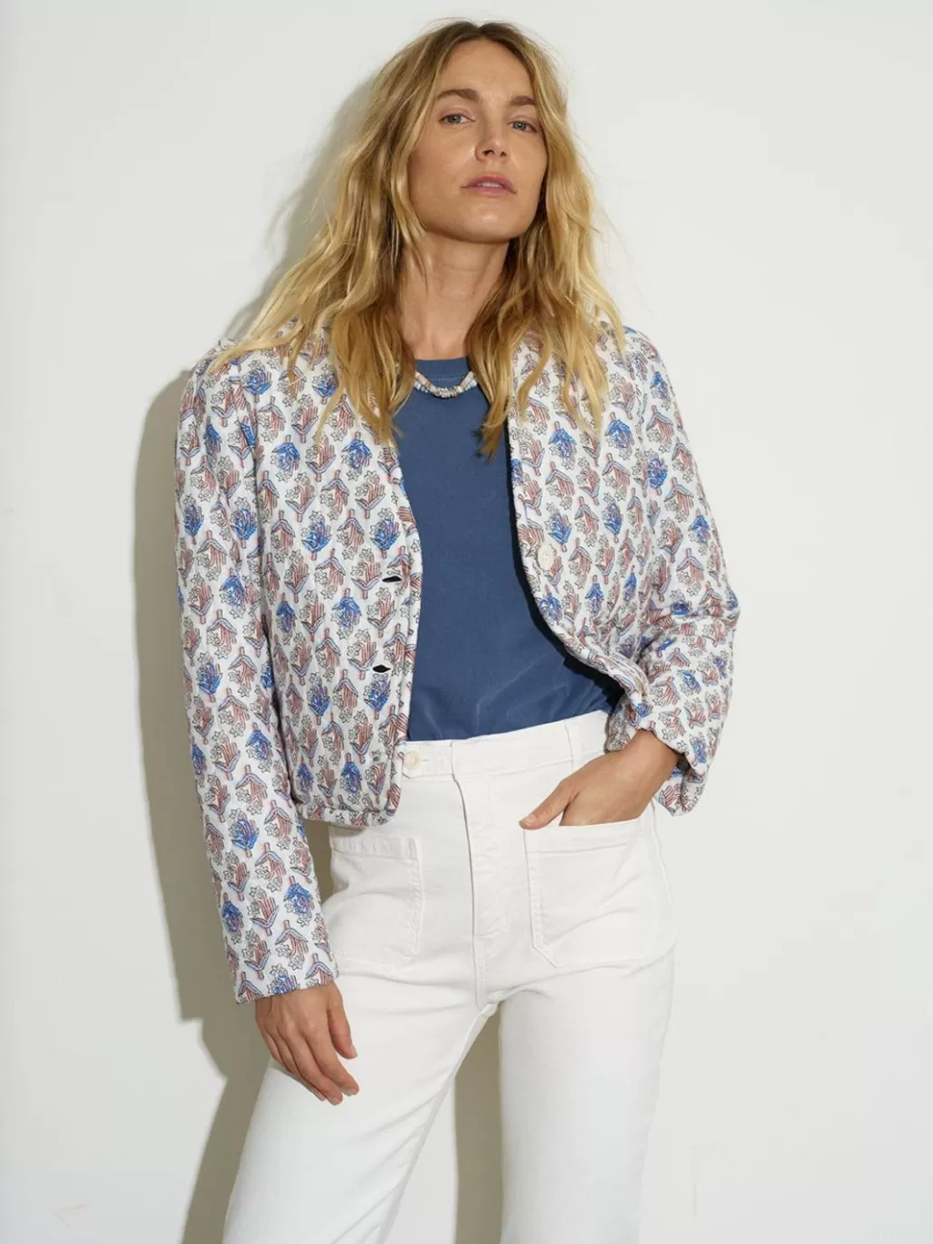 Shop XIRENA - Ani Quilted Jacket - White Posey